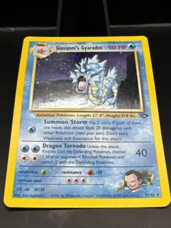 Giovanni's Gyarados Holo Rare 5/132 Pokemon Gym Challenge NM - Image 2