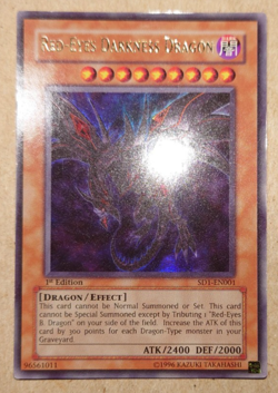 Yugioh: Red-Eyes Darkness Dragon SD1-EN001 Ultra Rare 1st Edition - Image 1