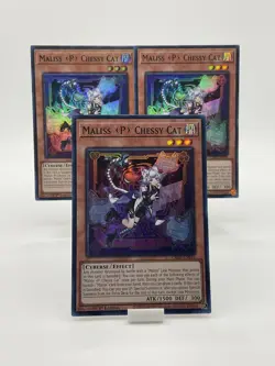 Yu-Gi-Oh! Maliss P Chessy Cat CRBR-EN016 Super Rare 1st Ed. X3 (Play Set) - Image 1