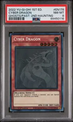 Yu-Gi-Oh! PSA 8 Cyber Dragon GFP2-EN178 Ghost Rare Ghosts From the Past 2 NM-MT - Image 1