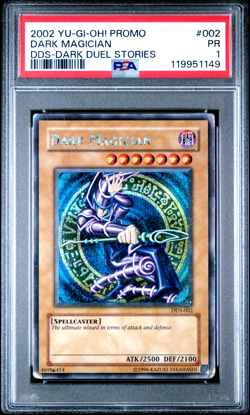 PSA 1 Dark Magician DDS-002 Dark Duel Stories Promo 2002 Yugioh Secret Rare - Image 1