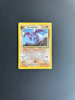 Pokemon TCG Aerodactyl Fossil Unlimited Rare Card 15/64 LP Non Holo - Image 1