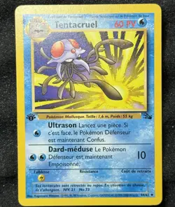 Tentacruel 1st Edition French Pokemon Card Fossil Set 44/62 - Image 1