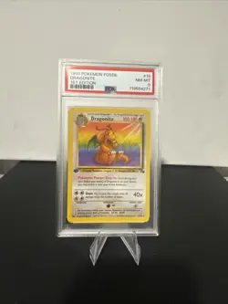 Dragonite 1st Edition PSA 8 Non Holo 1999 Fossil Pokemon Card WOTC Vintage - Image 1
