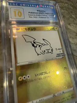 Pikachu 208/S-P Yu Nagaba Japanese Pokemon (2021) PROMO Card PRISTINE CGC 10 - Image 2