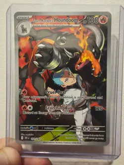 Pokemon TCG Team Rockets Houndoom Illustration Rare Card 191/182 Destined Rivals - Image 1