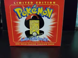 Charizard Pokemon 23K Gold Plated Trading Card 1999 Burger King SEALED Pokeball - Image 1