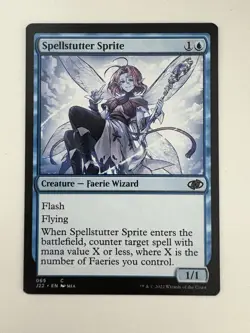 Spellstutter Sprite Anime Showcase MTG Magic the Gathering Card NM Near Mint J22 - Image 1