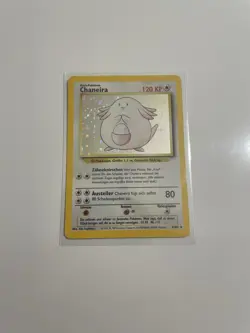 Chansey 3/102 Original Holo Rare Base Set Pokemon Card WOTC TCG 1999 Spanish - Image 1