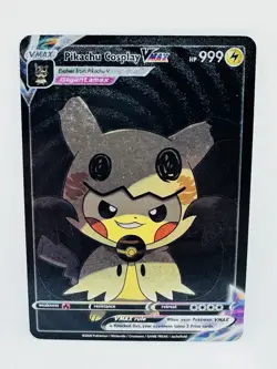 Pokemon Pikachu X Mimikyu Cosplay Kawaii Doujin Art Holo Anime Card Full Art - Image 1