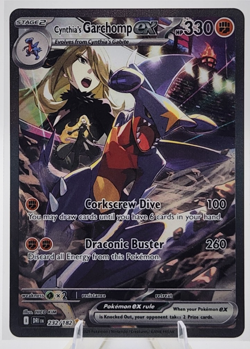 Pokemon TCG Cynthia's Garchomp EX Holo Card 232/182 Destined Rivals NM - Image 1
