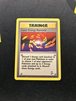 Super Energy Removal 108/130 NM -Vintage Rare Pokemon Card- Base Set 2 (5q) - Image 1