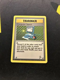 Computer Search 101/130 LP -Vintage Rare Pokemon Card- Base Set 2 (5q1) - Image 1