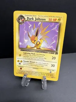 Dark Jolteon 38/82 Uncommon Team Rocket Pokemon Card 2000 Vintage LP - Image 1