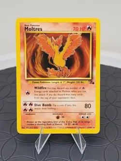 Moltres Pokemon Card Fossil Set Non-Holo Rare 21/62 Near Mint - Image 1
