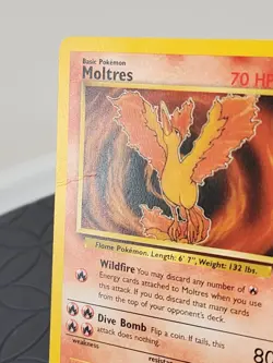 Moltres Pokemon Card Fossil Set Non-Holo Rare 21/62 Near Mint - Image 3