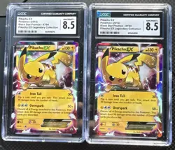 Pikachu EX XY84 CGC 8.5 NM/Mint + 2015 Black Star Promo Pokemon Card - Image 1