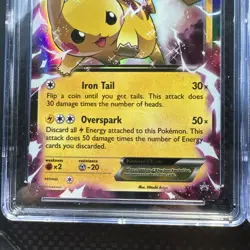 Pikachu EX XY84 CGC 8.5 NM/Mint + 2015 Black Star Promo Pokemon Card - Image 2