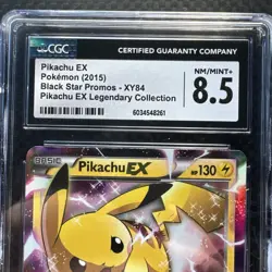 Pikachu EX XY84 CGC 8.5 NM/Mint + 2015 Black Star Promo Pokemon Card - Image 4