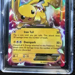 Pikachu EX XY84 CGC 8.5 NM/Mint + 2015 Black Star Promo Pokemon Card - Image 5