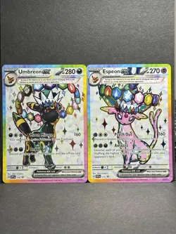 Umbreon 176 & Espeon 175 Promo Cards Prismatic Evolutions NM - Image 1