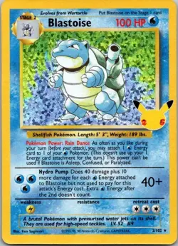 🔥🔥🔥Pokemon TCG Blastoise Holo Rare Card Classic Collection 2/102 Celebrations - Image 1