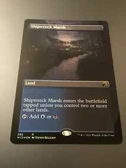 MTG Innistrad: Midnight Hunt #285 Shipwreck Marsh Borderless Foil NM - Image 1