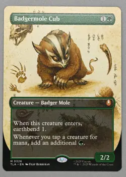 Badgermole Cub (0326) MTG Magic The Gathering Avatar Borderless - Image 1
