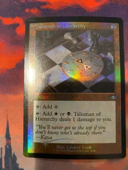 MTG Modern Horizons 2 Talisman of Hierarchy retro frame foil - Image 1