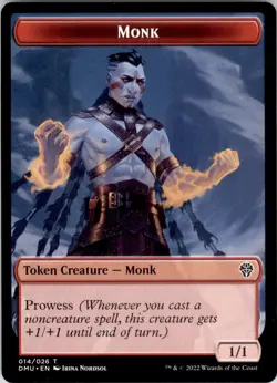 Dominaria United #14 Monk Token - Image 1