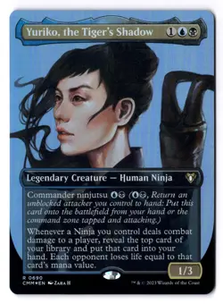 Yuriko, The Tiger's Shadow NM* FOIL BORDERLESS ENGLISH 0690 mtg -UnltdCards - Image 1