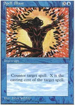 Moderate Play, Korean MTG Regular Spell Blast 4th Edition Magic the Gathering - Image 1