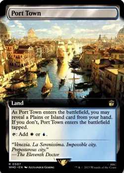 MTG Port Town (Extended Art) | NM | Universes Beyond: Doctor Who {WHO} - Image 1