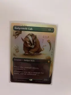MTG, Avatar - Mythic Badgermole Cub (#0326) - Borderless - Foil - Image 1