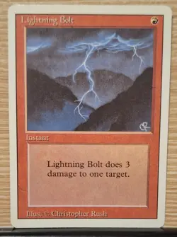 Lightning Bolt MtG Magic Revised Edition English LP - Image 1
