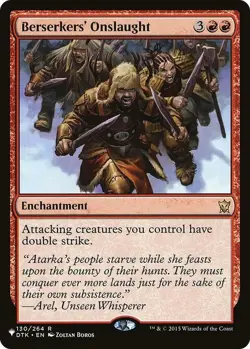 Berserkers' Onslaught - The List Light Play, English Magic the Gathering MTG The - Image 1