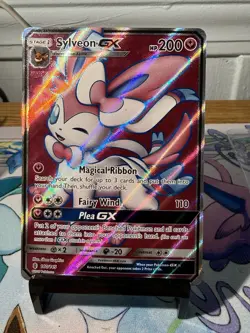 Pokemon Sylveon GX Full Art 140/145 TCG SM Guardians Rising Ultra Rare NM Card - Image 1