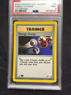 Pokemon Cards: 1st Edition Neo Genesis Rare: Energy Charge 85/111: PSA 9 - Image 2