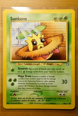 Sunkern 78/111 LP Pokemon Card - Vintage 2000 Neo Genesis - Image 1
