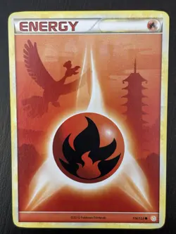 Pokemon TCG Fire Energy Ho-Oh Art, 116/123, HeartGold/SoulSilver LP - Image 1