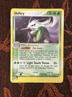 Pokemon TCG Shiftry 12/100 EX Sandstorm Rare Holo LP/MP 2003 Light Scratches - Image 3