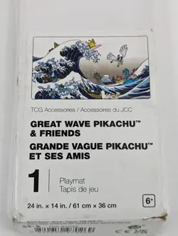 Pokemon Center Great Wave Pikachu And Friends Playmat 24"x14" Damaged Box - Image 2