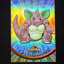 topps Pokemon TV Animation Edition Series 1 Rainbow Holo Foil #34 Nidoking - Image 1