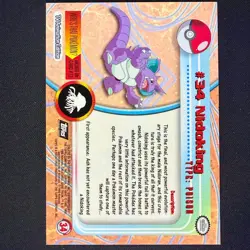 topps Pokemon TV Animation Edition Series 1 Rainbow Holo Foil #34 Nidoking - Image 2