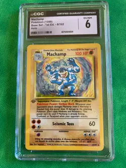 1999 Pokemon Base Set Mach-amp Holo 1st Edition #8 CGC 6 - Image 1