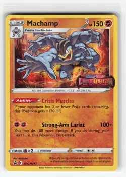 MACHAMP SWSH243 PRERELEASE PROMO POKEMON TCG NM - Image 1