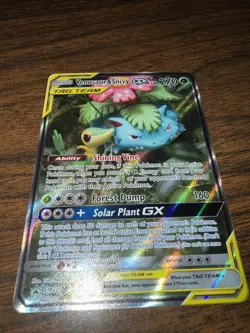 Pokemon TCG Venusaur & Snivy GX SM229 Blackstar Promo LP NM-MT - Image 1