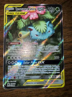 Pokemon TCG Venusaur & Snivy GX SM229 Blackstar Promo LP NM-MT - Image 2