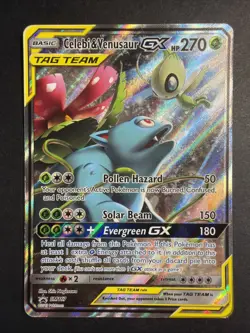Pokemon TCG Celebi & Venusaur GX SM167 Promo LP - Image 1