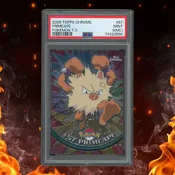 Pokemon Topps Chrome Primeape #57 PSA 9 MISCUT - Image 1